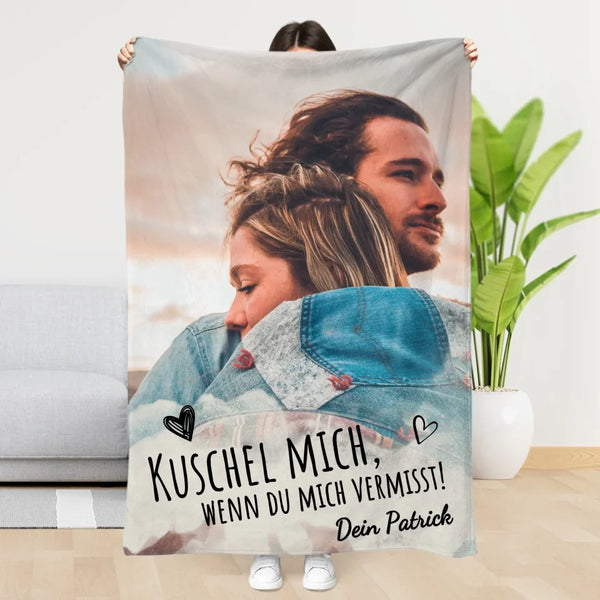 Personalisierte Kuscheldecke 100x150cm personalisierbar - gefertigt von Love & Faith