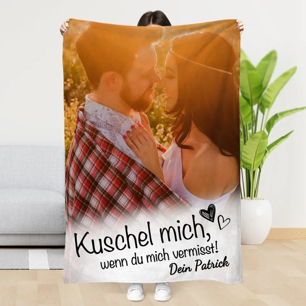 Personalisierte Kuscheldecke 100x150cm personalisierbar - gefertigt von Love & Faith