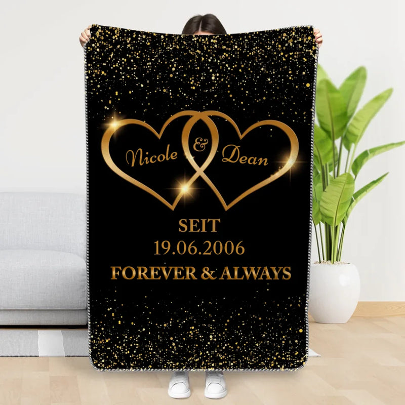 Personalisierte Kuscheldecke 100x150cm personalisierbar - gefertigt von Love & Faith