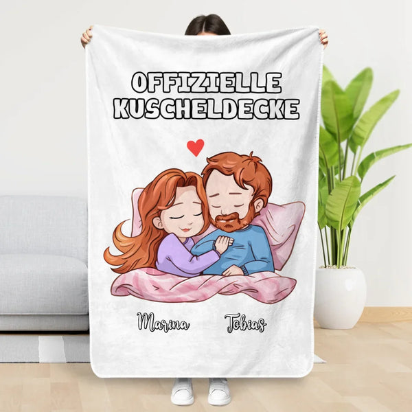 Personalisierte Kuscheldecke 100x150cm personalisierbar - gefertigt von Love & Faith