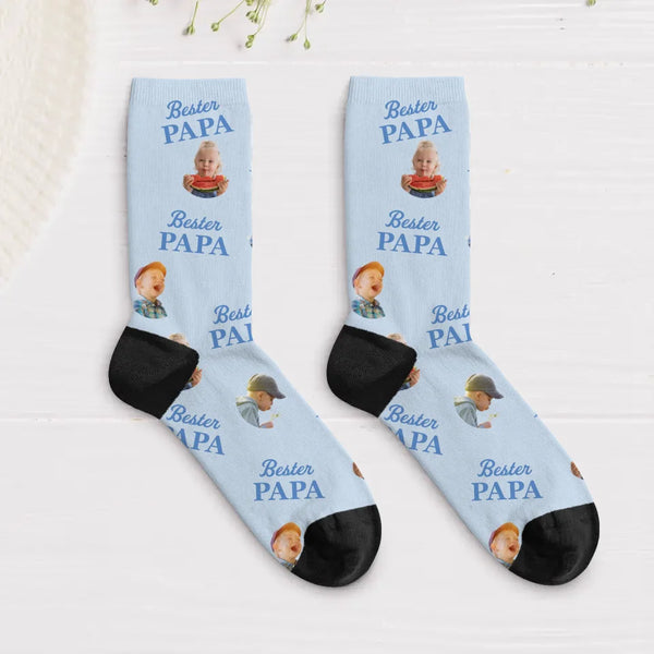 Bester Papa - Personalisierte Socken für die Familie mit Foto