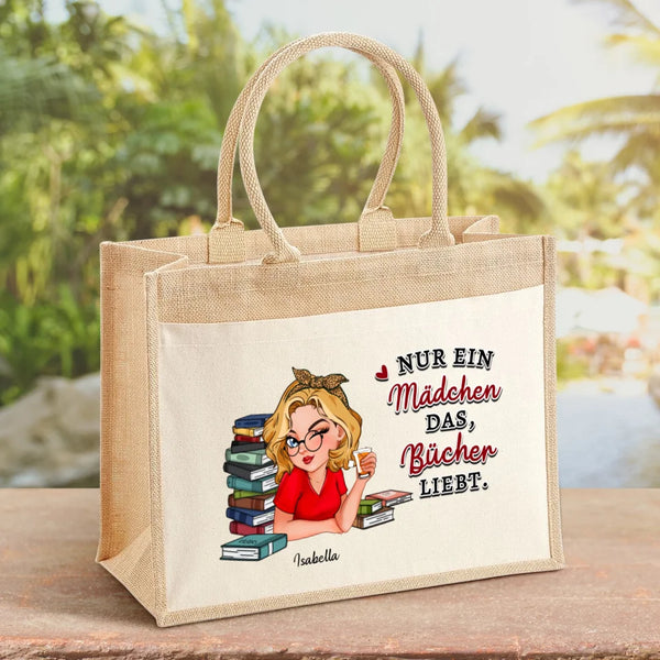 Bücherliebe - Personalisierte Tasche für Buchliebhaberinnen