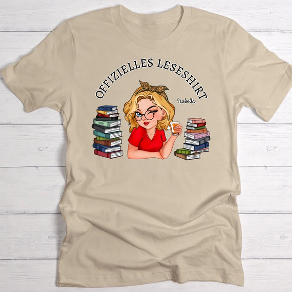 Bücherliebe - Personalisiertes T-Shirt für Buchliebhaberinnen mit Namen