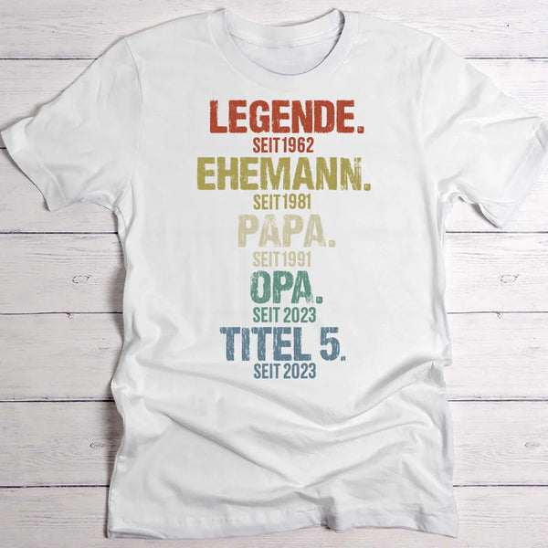 Legende seit - Personalisiertes T-Shirt für Männer