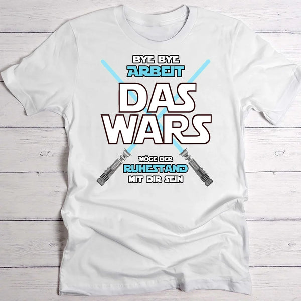 Möge der Ruhestand mit dir sein - Personalisiertes T-Shirt zur Rente für Sci Fi Fans