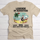 Legende im Ruhestand - Personalisiertes T-Shirt für Rentner