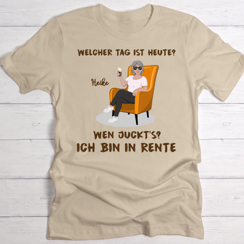 Rentenglück - Personalisiertes T-Shirt für Rentner