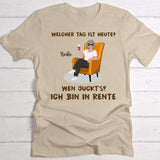 Rentenglück - Personalisiertes T-Shirt für Rentner