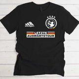 Letzte Auswärtstour - Personalisiertes T-Shirt zum Junggesellenabschied JGA dunkel