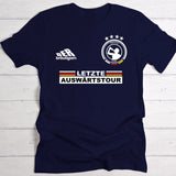 Letzte Auswärtstour - Personalisiertes T-Shirt zum Junggesellenabschied JGA dunkel