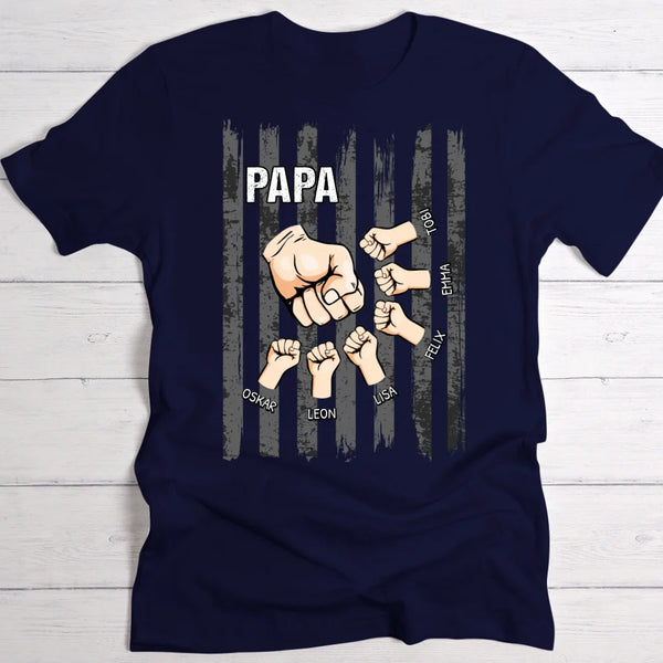 High Five - Personalisiertes T-Shirt für Papa mit Namen