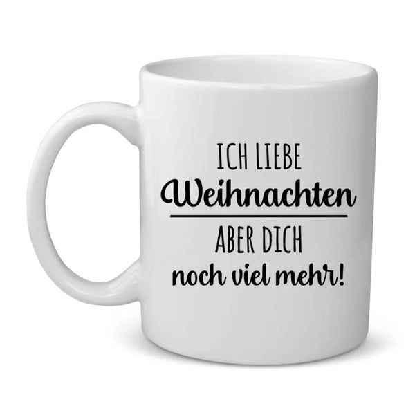 Du und Ich - Personalisierte Tasse für Paare zu Weihnachten mit Illustration