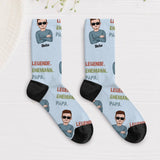 Legende, Ehemann, Papa und Opa - Personalisierte Socken für Männer