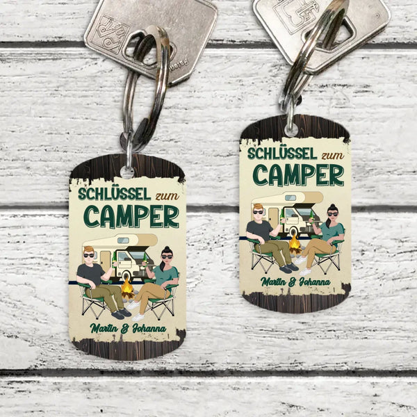 Camping Couple - Personalisierter Schlüsselanhänger