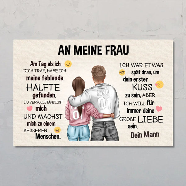 An meinen Schatz (an sie - Emoji) - Paar-Poster