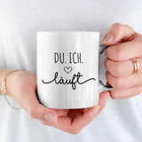 Personalisierbare Tasse mit eigenem Spruch, Illustration und Namen - gefertigt von Love & Faith