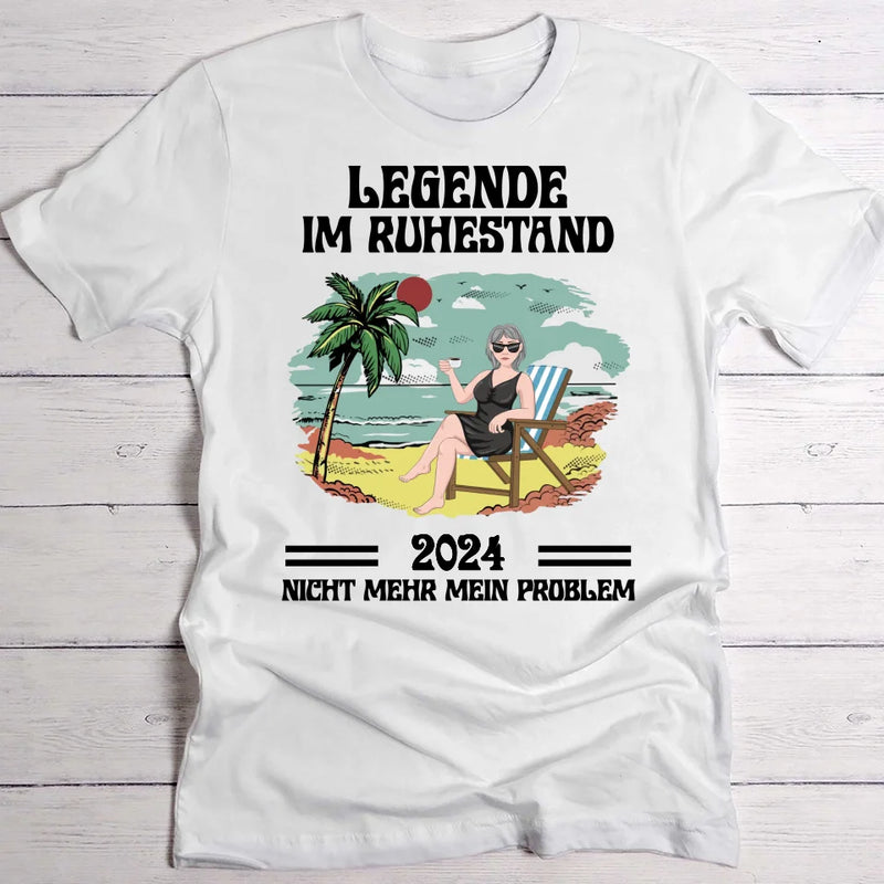 Legende im Ruhestand - Personalisiertes T-Shirt für Rentner