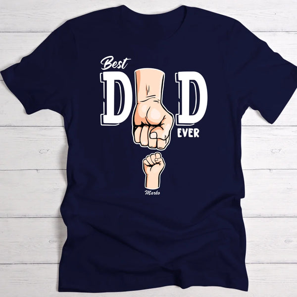 Bester Papa der Welt - Personalisiertes T-Shirt für Papa dunkel