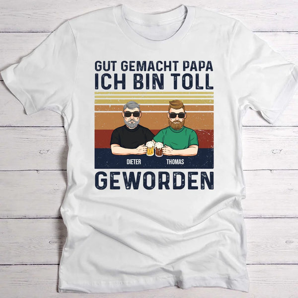 Gut gemacht Papa (Dunkelblau)  - Eltern-T-Shirt