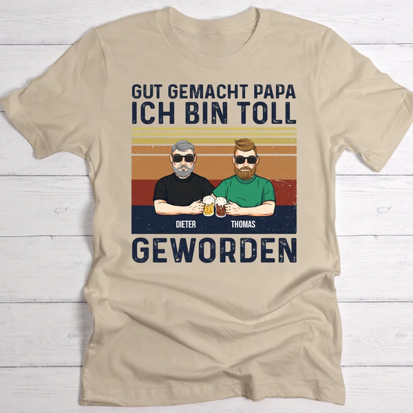 Gut gemacht Papa (Dunkelblau)  - Eltern-T-Shirt