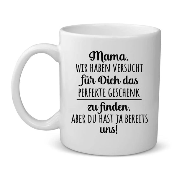 Personalisierbare Tasse mit eigenem Spruch, Illustration und Namen - gefertigt von Love & Faith