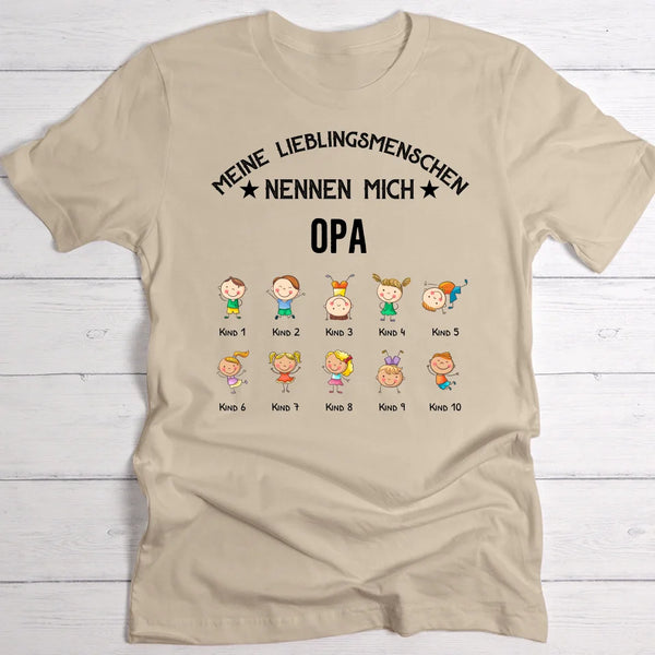 Opa´s Lieblingsmenschen - Großeltern-T-Shirt