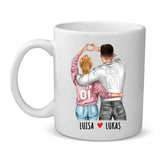 Personalisierbare Tasse mit eigenem Spruch, Illustration und Namen - gefertigt von Love & Faith