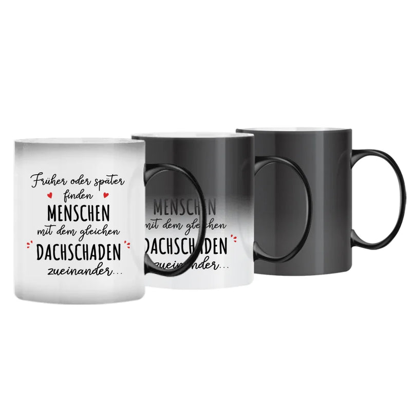 Personalisierbare Tasse mit Magic-Farbänderung mit eigenem Spruch, Illustration und Namen - gefertigt von Love & Faith