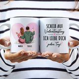 Personalisierbare Tasse mit eigenem Spruch, Illustration und Namen - gefertigt von Love & Faith