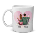 Personalisierbare Tasse mit eigenem Spruch, Illustration und Namen - gefertigt von Love & Faith