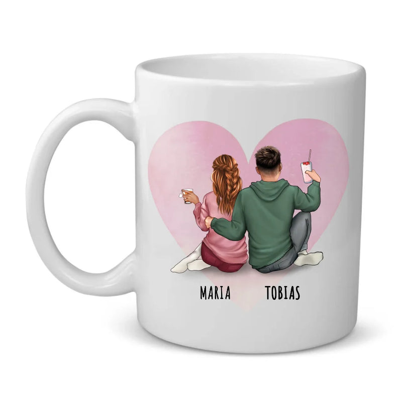 Personalisierbare Tasse mit eigenem Spruch, Illustration und Namen - gefertigt von Love & Faith