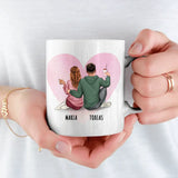 Personalisierbare Tasse mit eigenem Spruch, Illustration und Namen - gefertigt von Love & Faith