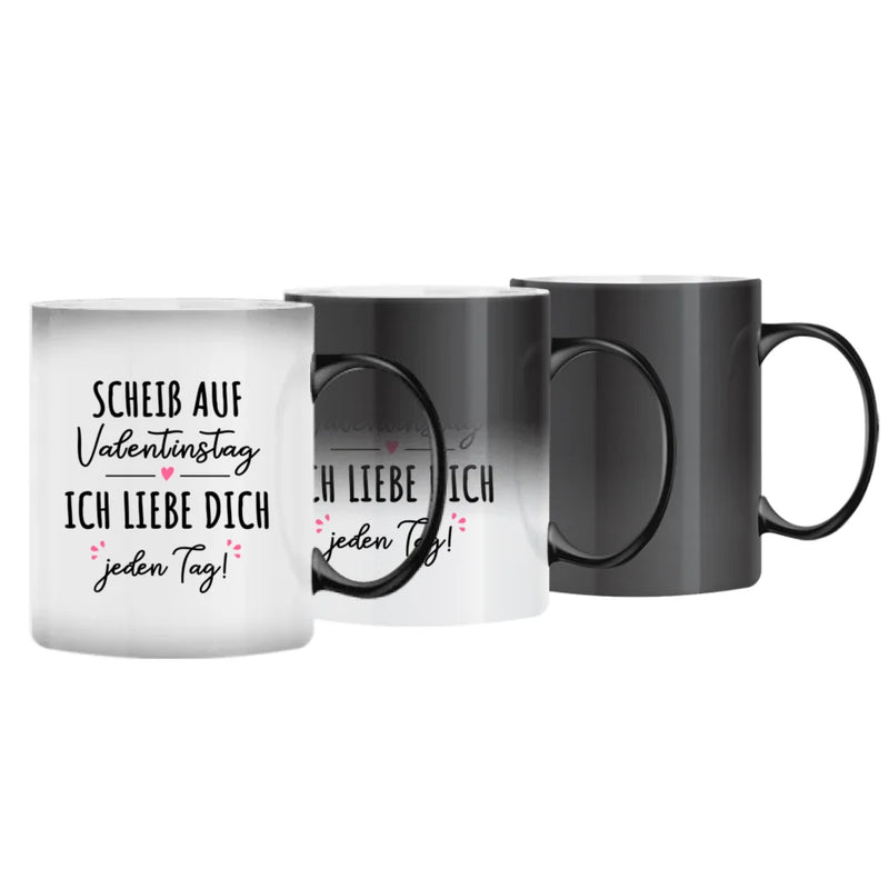 Personalisierbare Tasse mit Magic-Farbänderung mit eigenem Spruch, Illustration und Namen - gefertigt von Love & Faith