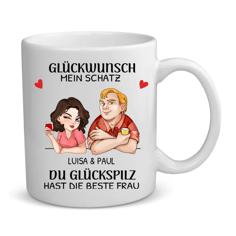 Personalisierbare Tasse mit eigenem Spruch, Illustration und Namen - gefertigt von Love & Faith