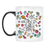 Personalisierbare Tasse mit Magic-Farbänderung mit eigenem Spruch, Illustration und Namen - gefertigt von Love & Faith