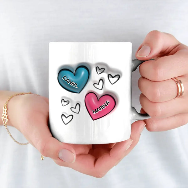 Personalisierbare Tasse mit eigenem Spruch, Illustration und Namen - gefertigt von Love & Faith