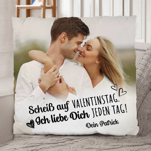 Jeden Tag - Personalisiertes Kissen für Paare zum Valentinstag