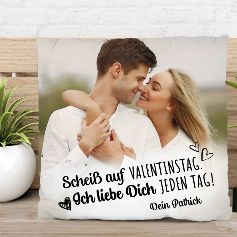 Jeden Tag - Personalisiertes Kissen für Paare zum Valentinstag