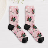 Du und Ich - Personalisierte Socken für Paare zum Valentinstag mit eurer Illustration