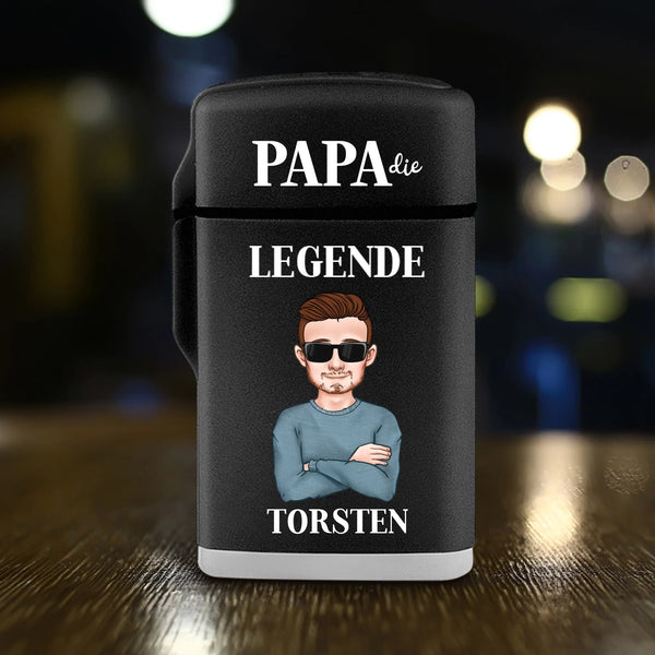 Papa die Legende - Eltern-Sturmfeuerzeug