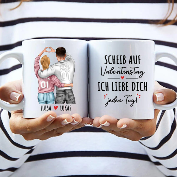 Personalisierbare Tasse mit eigenem Spruch, Illustration und Namen - gefertigt von Love & Faith