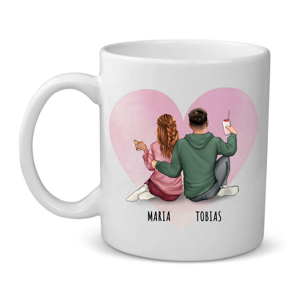 Personalisierbare Tasse mit eigenem Spruch, Illustration und Namen - gefertigt von Love & Faith