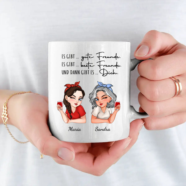 Personalisierbare Tasse mit eigenem Spruch, Illustration und Namen - gefertigt von Love & Faith