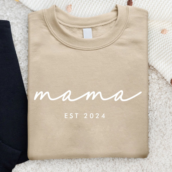 Beste Mama - Personalisierter Premium Sweater für Mama und Oma mit Namen