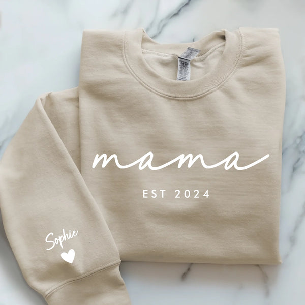 beiger Pullover personalisierbar - gefertigt von Love & Faith