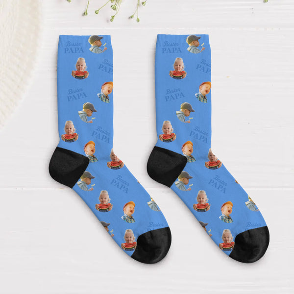 Bester Papa - Personalisierte Socken für die Familie mit Foto