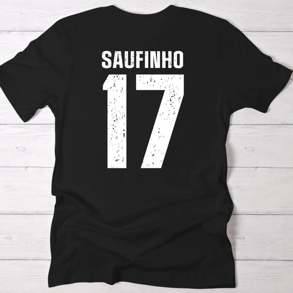 Saufinho - Personalisiertes T-Shirt für den Urlaub und für Trinkfreunde (schwarz/navy)