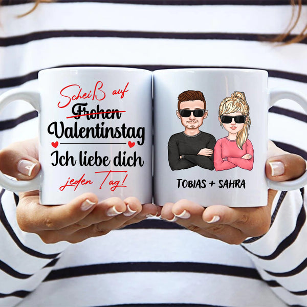 Ich liebe dich mehr - Paar-Tasse